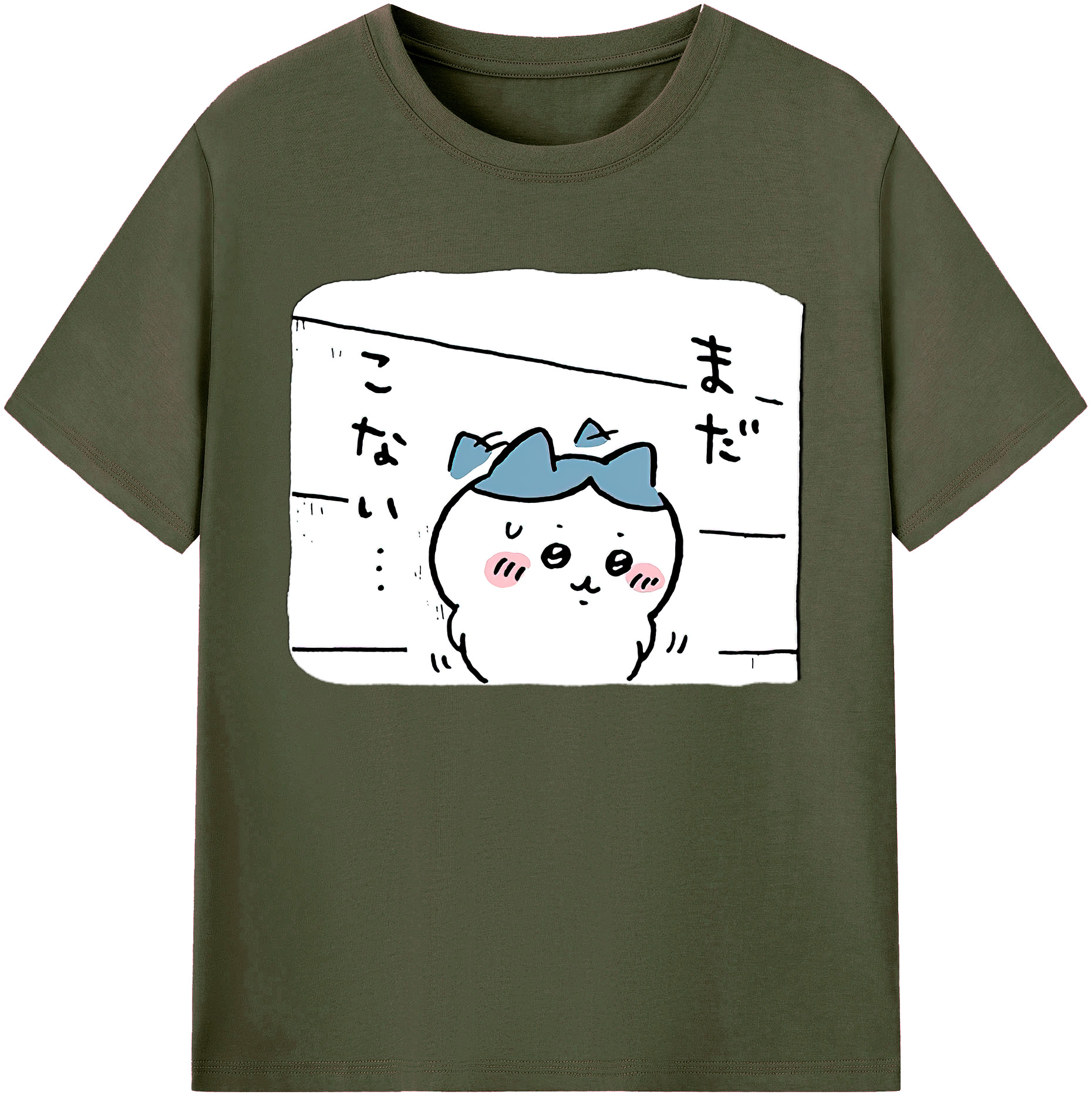 （画像用） ちいかわ ハチワレ Chii-kawa hachiware 綿100％ メンズ半袖Tシャツ｜肌触りやわらか＆通気性
